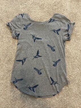 Anthropologie Hummingbird Print tee